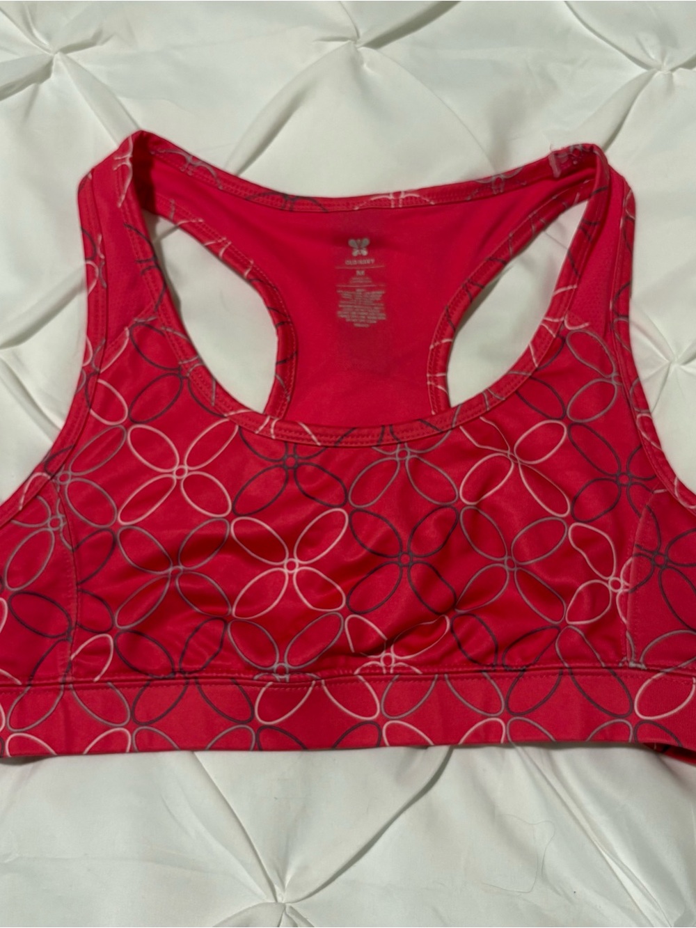 Old Navy Active Pink Geometric Print Sports Bra, Women’s Size Med